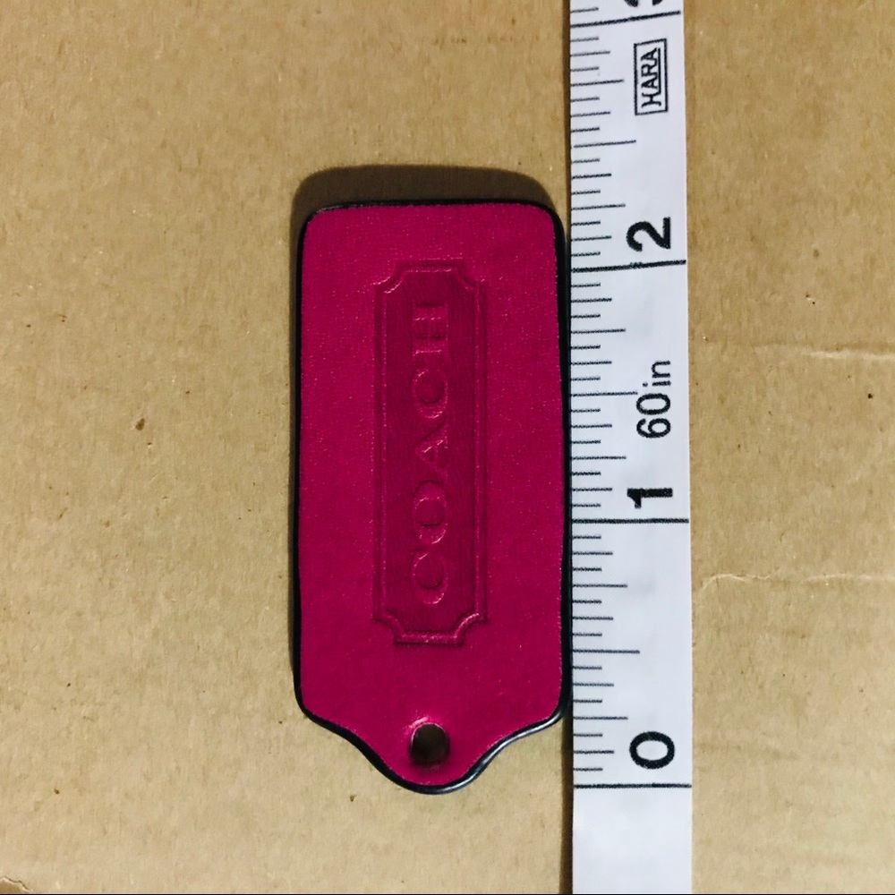 Fuchsia coach hang tag dogtag hangtag label